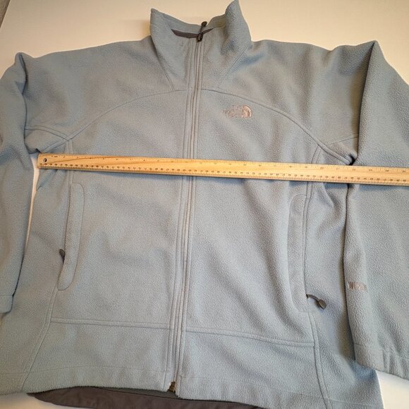 The North Face WindWall Fleece Jacket Full Zip Light Blue Womens Large - Picture 6 of 7